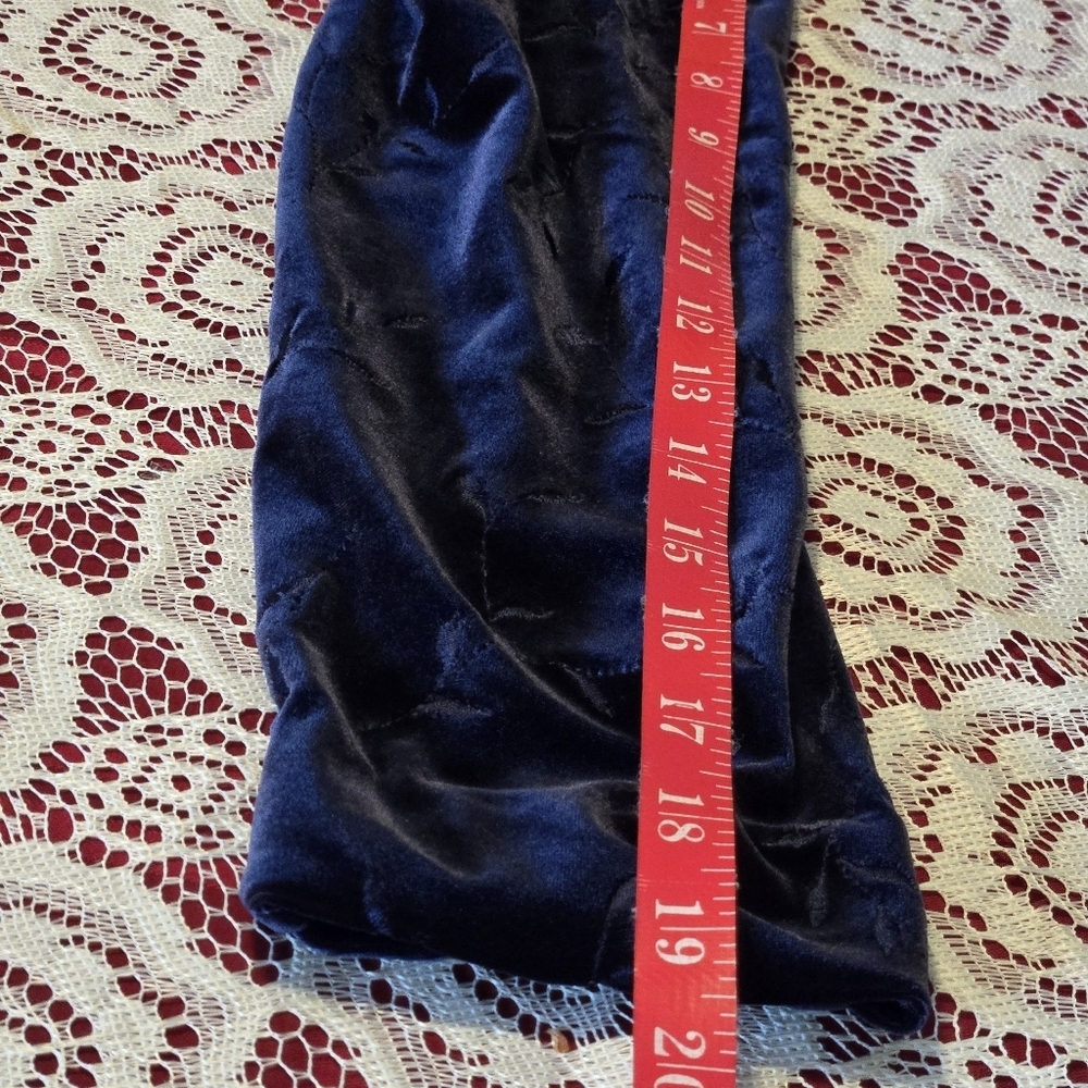 VTG 80's Talbots Blue Velvety Velour Maxi Dress With Jacket Women's M Petite - Picture 13 of 16